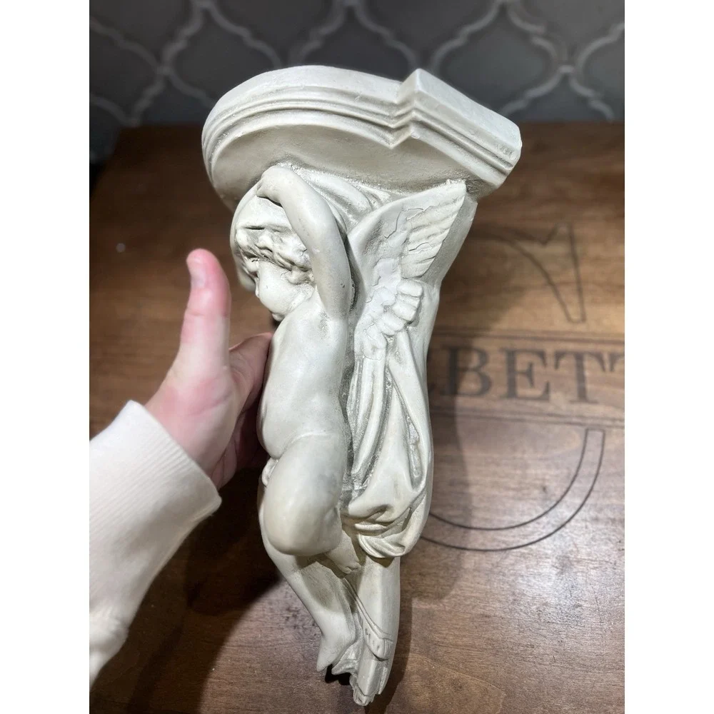 Architectural Salvage Cherub Sconce Shelf Pedestal‎ Heavy